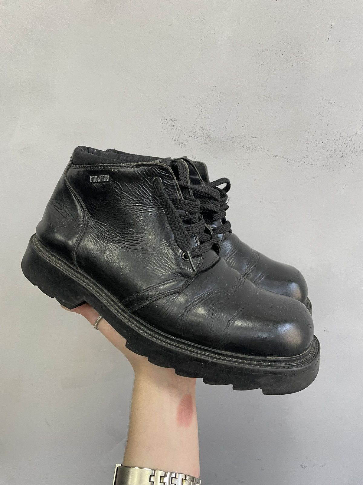 Avant garde platform boots rubber new rock style hype 2000s