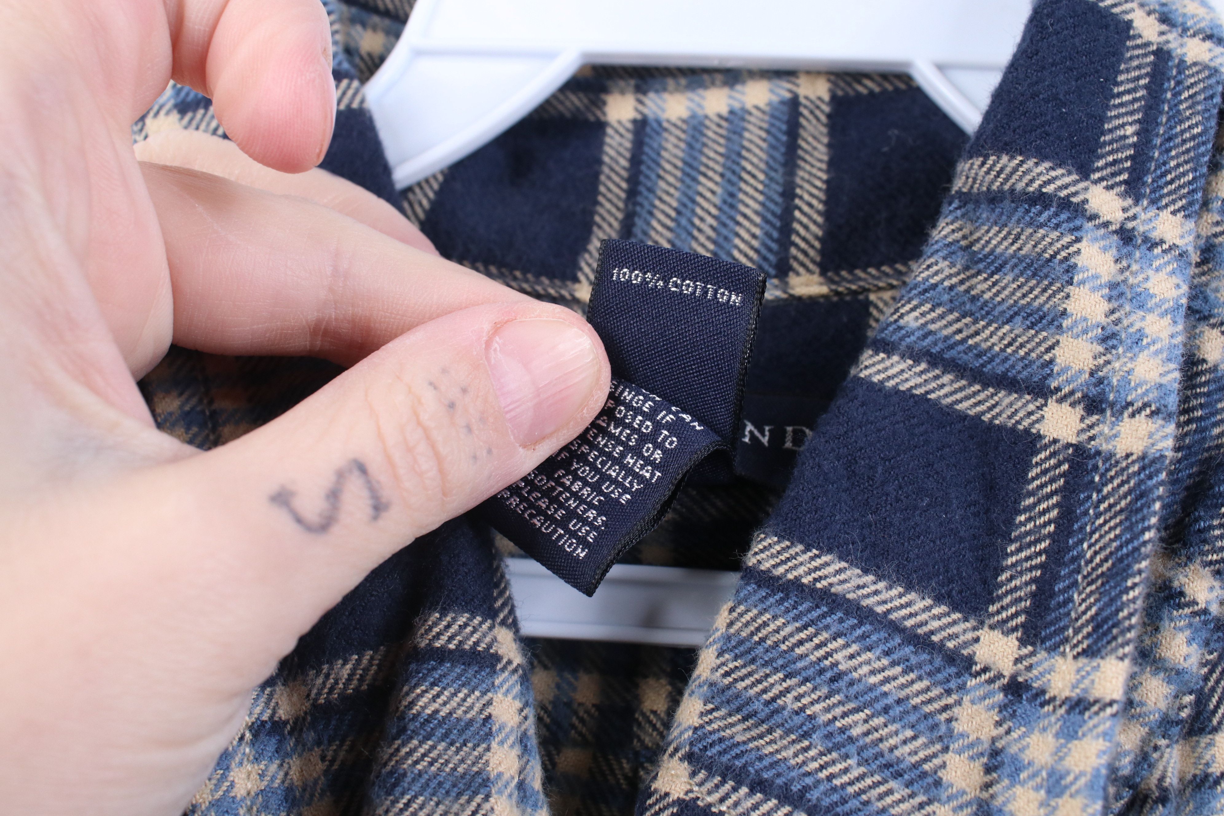 Lands' End Vintage 90s Lands End Collared Button Down Shirt Plaid Size US L / EU 52-54 / 3 - 7 Thumbnail