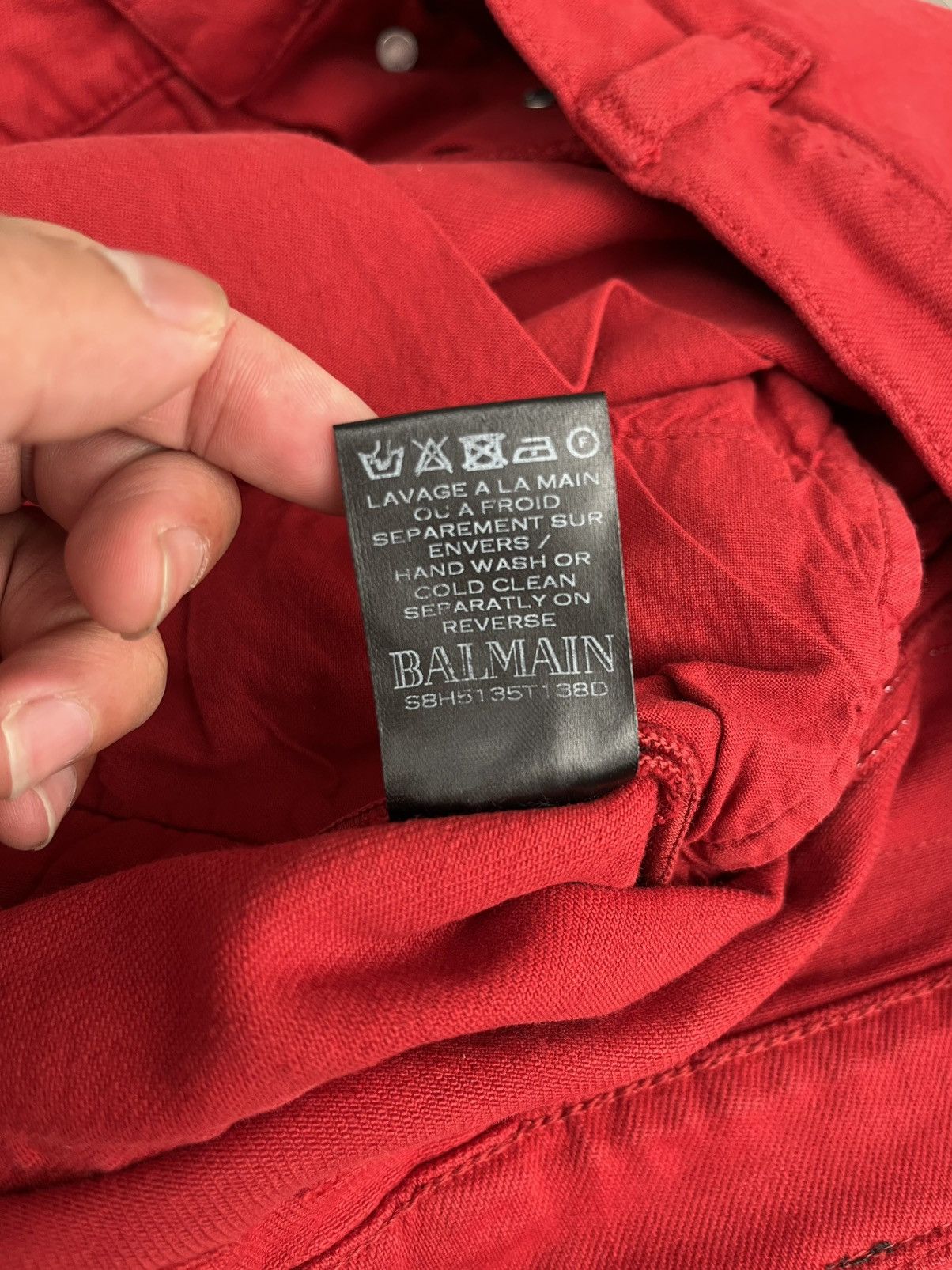 Balmain BALMAIN RED JEANS Size US 33 - 4 Thumbnail