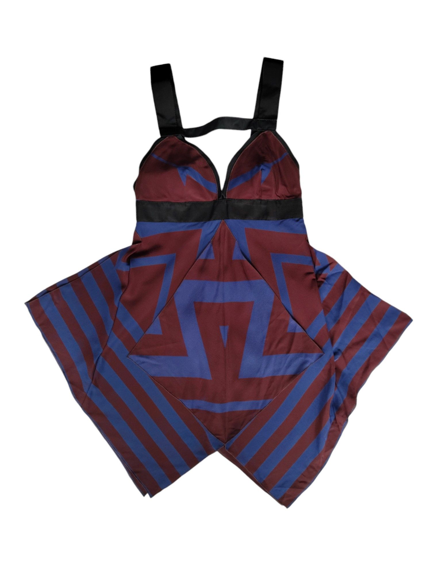 Louis Vuitton Maroon And Blue Top With Open Back Size XS / US 0-2 / IT 36-38 - 3 Thumbnail