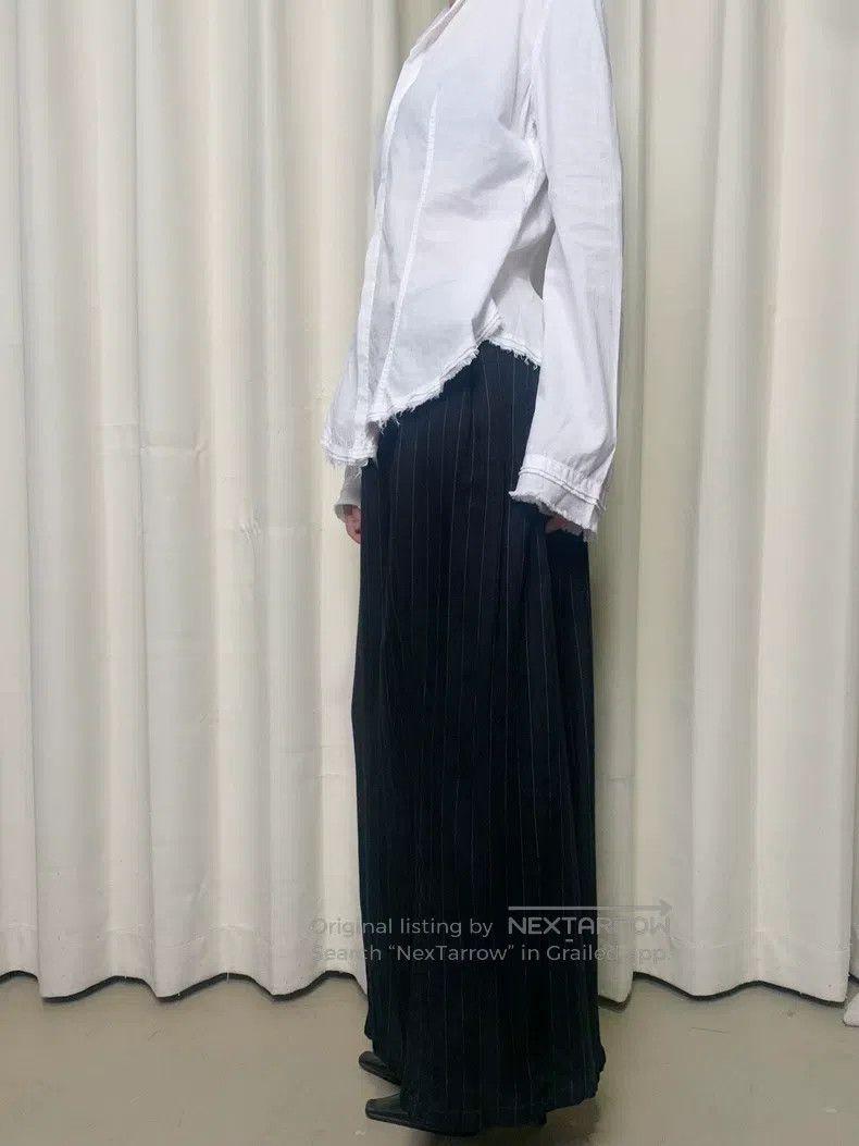 Yohji Yamamoto Yohji Yamamoto size s Medieval Striped Minimalist Skirt Size 24" / US 00 / IT 34 - 2 Thumbnail