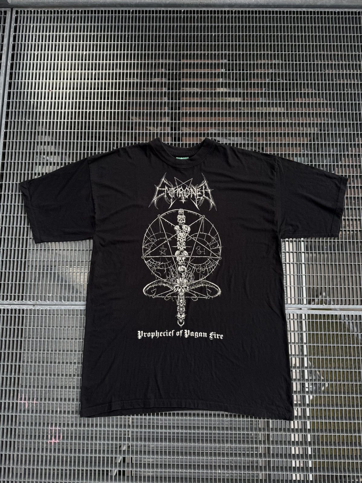 Band Tees Vintage 1995 Enthroned Prophecy Of Pagan Fire Dark Metal tee Size US XL / EU 56 / 4 - 1 Thumbnail