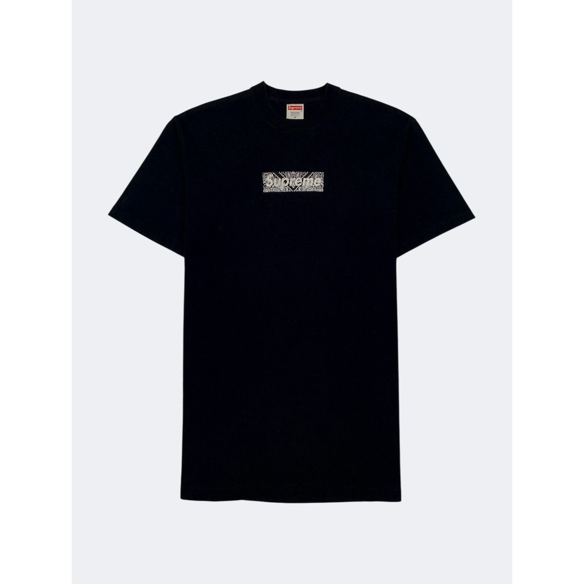 Supreme Supreme Bandana Box Logo Tee Shirt Black | Grailed