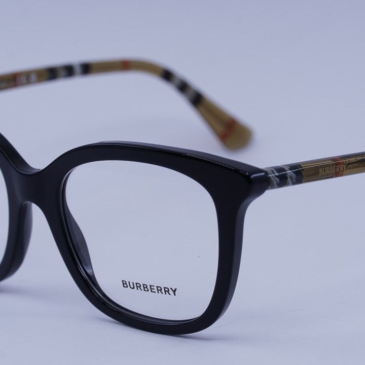 Burberry Burberry BE2430 4161 Women Eyeglasses Black/Check Brown 53mm Size ONE SIZE - 2 Thumbnail