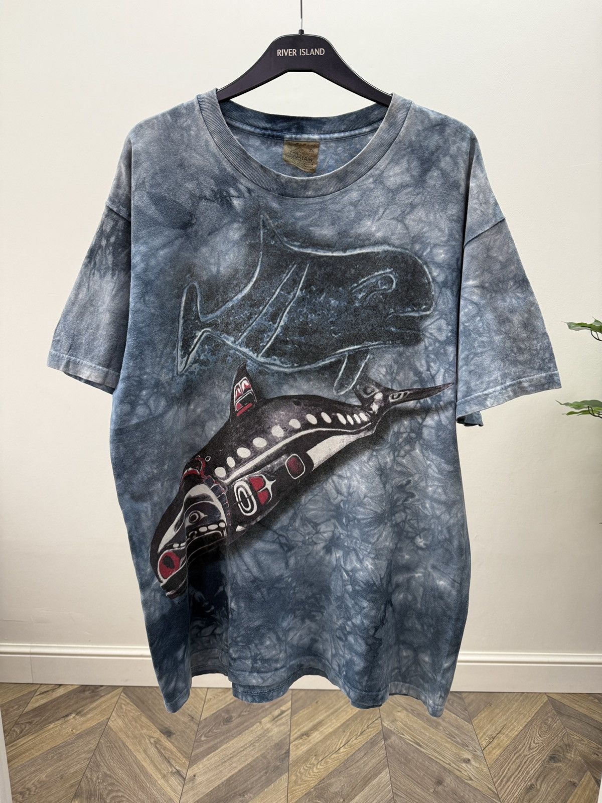 The Mountain Vintage 1997 The Mountain Tie Dye Overprinted T Shirt Size US XL / EU 56 / 4 - 1 Thumbnail