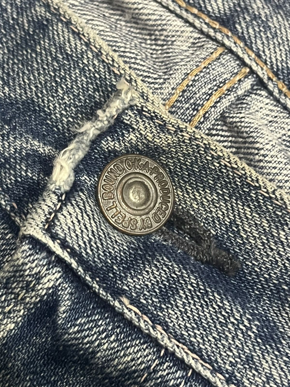Spellbound ⚡️Distressed⚡️Vintage Japan Spellbound Whisker Blue Wash Jeans Size US 32 / EU 48 - 7 Thumbnail