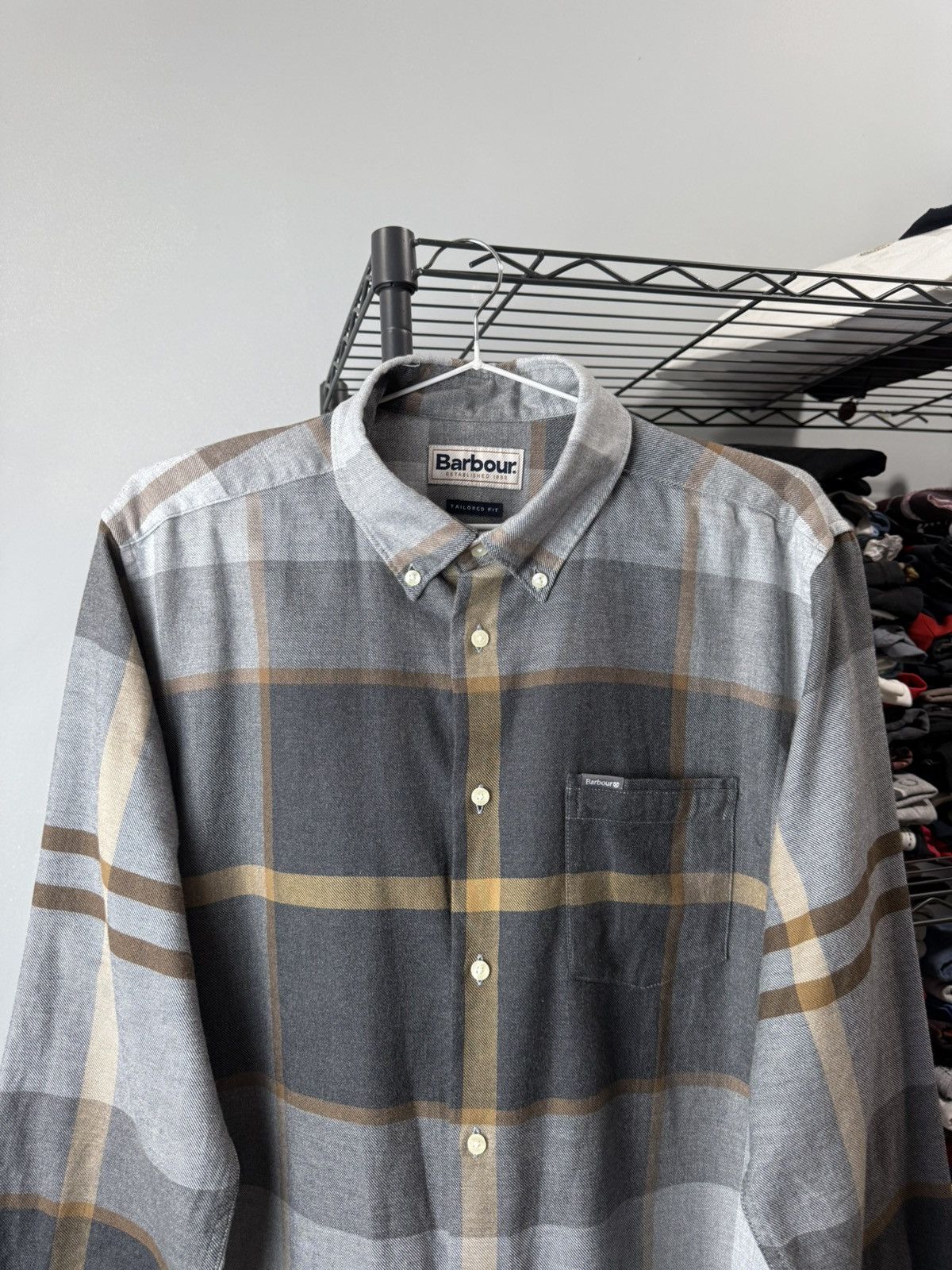 Barbour Vintage Barbour Checkered Plaid Shirt Size US M / EU 48-50 / 2 - 2 Thumbnail