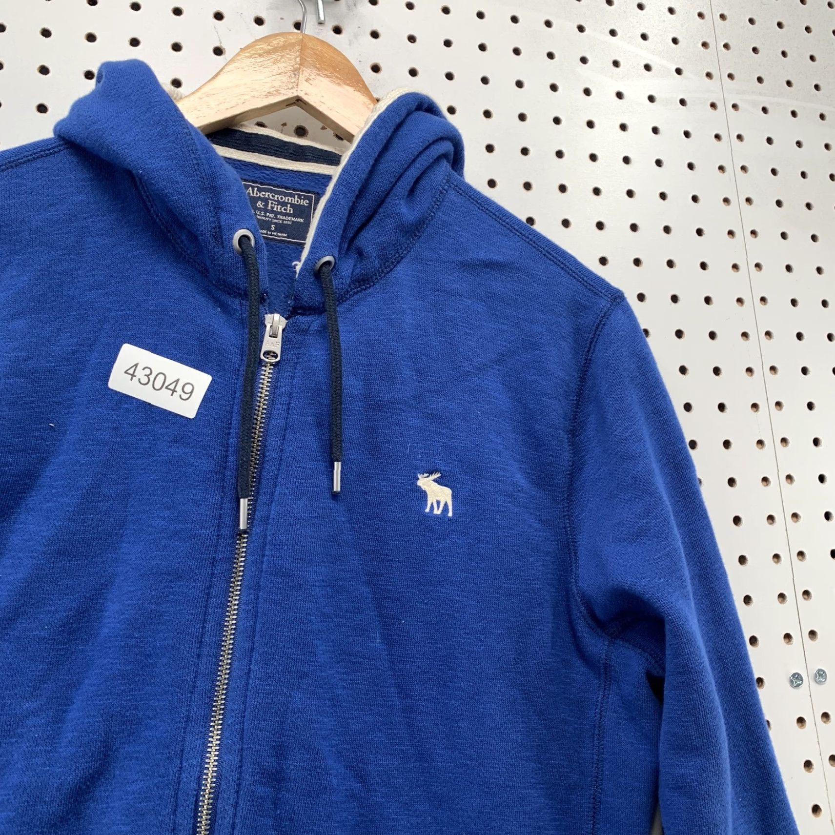 Abercrombie & Fitch VINTAGE Abercrombie & Fitch Hoodie Zip Sweatshirt Blue Mens Small Zip Hooded Size US S / EU 44-46 / 1 - 7 Thumbnail