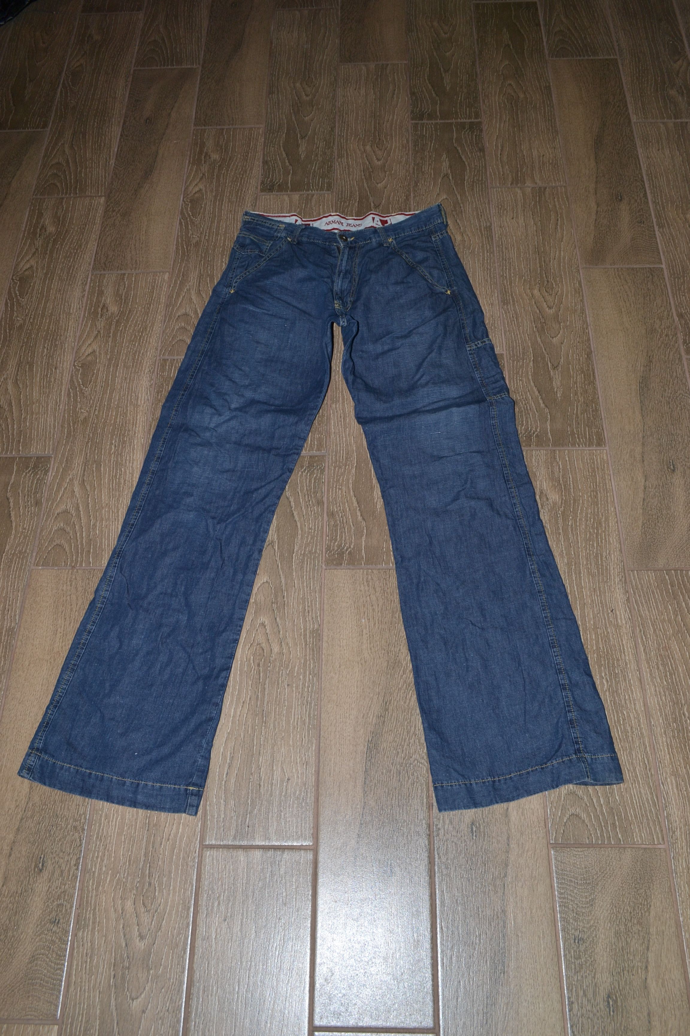 Armani Vintage Armani Jeans Y2K Wide Leg Baggy Pants | 90s Size 30" / US 8 / IT 44 - 2 Thumbnail