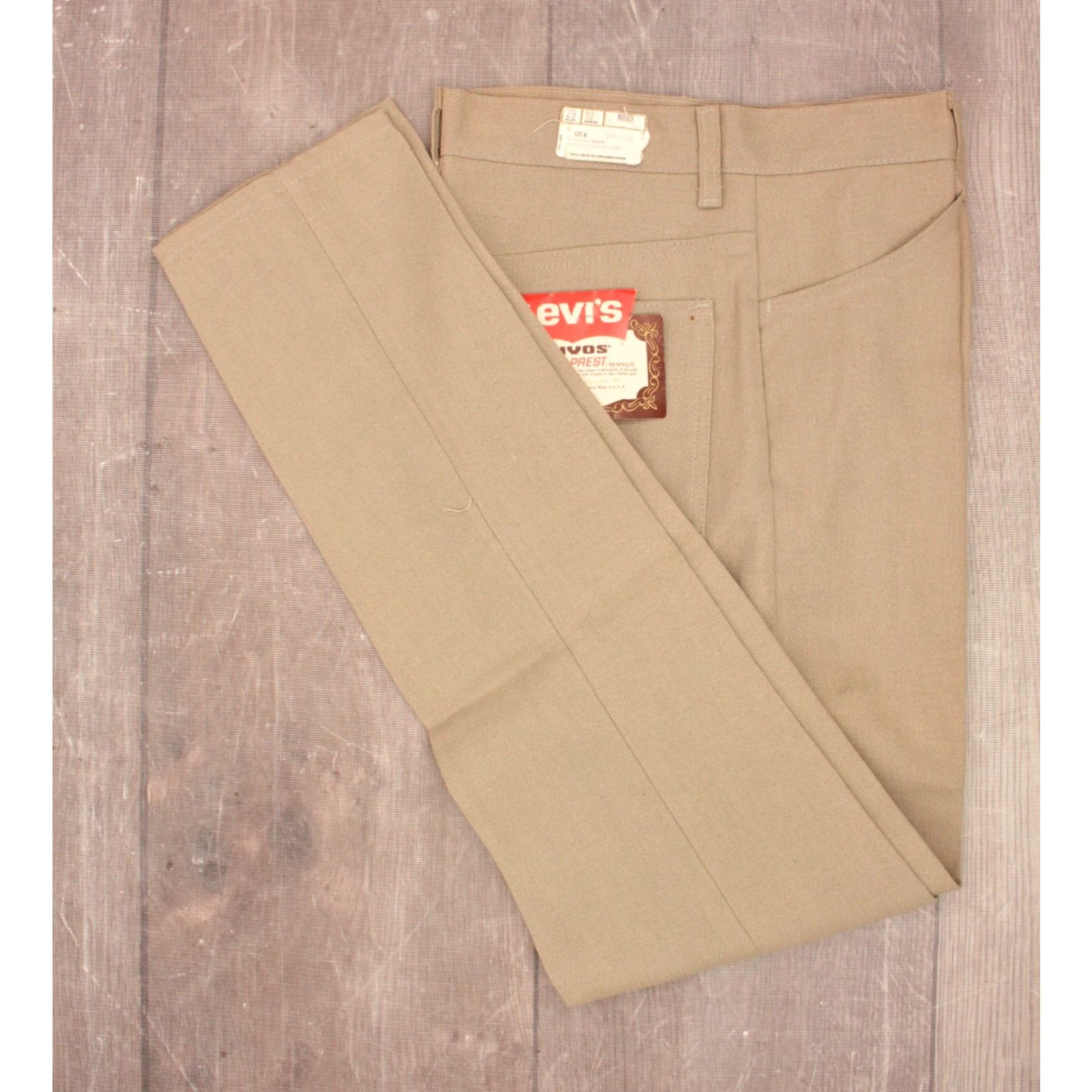 Levi's VINTAGE Levi's 60s NOS Pants Men’s VTG 1960s Nuvos Beige Tapered Sz 29x32 60s Trousers Size US 29 - 2 Thumbnail