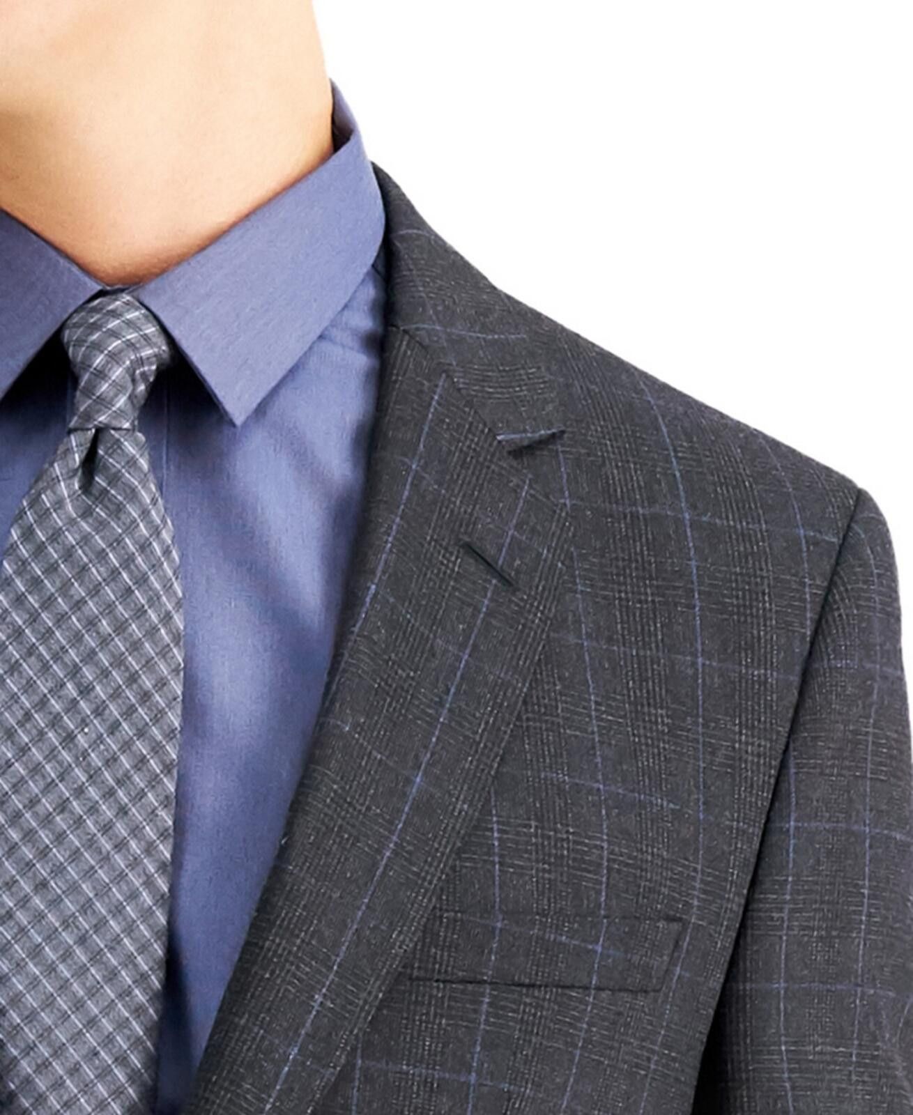 Hugo Boss HUGO Hugo Boss Wool Blend Classic Plaid Short Suit Jacket Size 40S - 3 Thumbnail