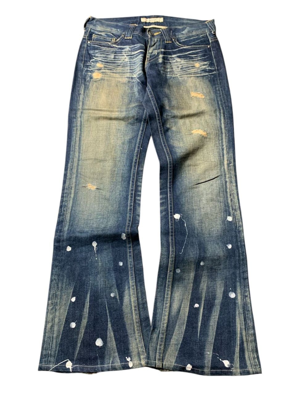 If Six Was Nine 2000s EDWIN 503 BLUE TRIP MUD WASH FLARED JEAN