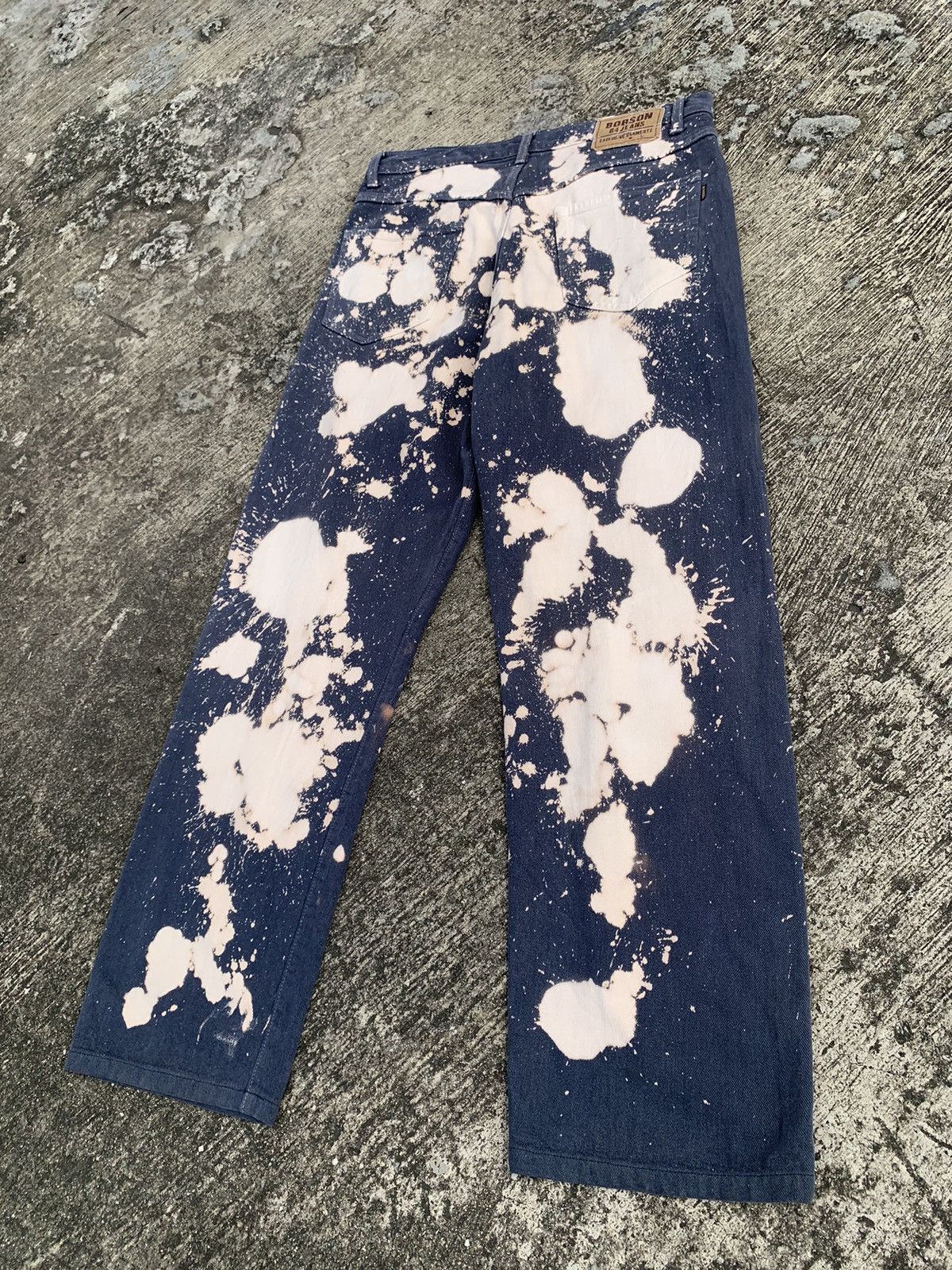 Le Grande Bleu (L.G.B.) Rare 🔥 Bobson tie dye jeans Size US 33 - 14 Thumbnail