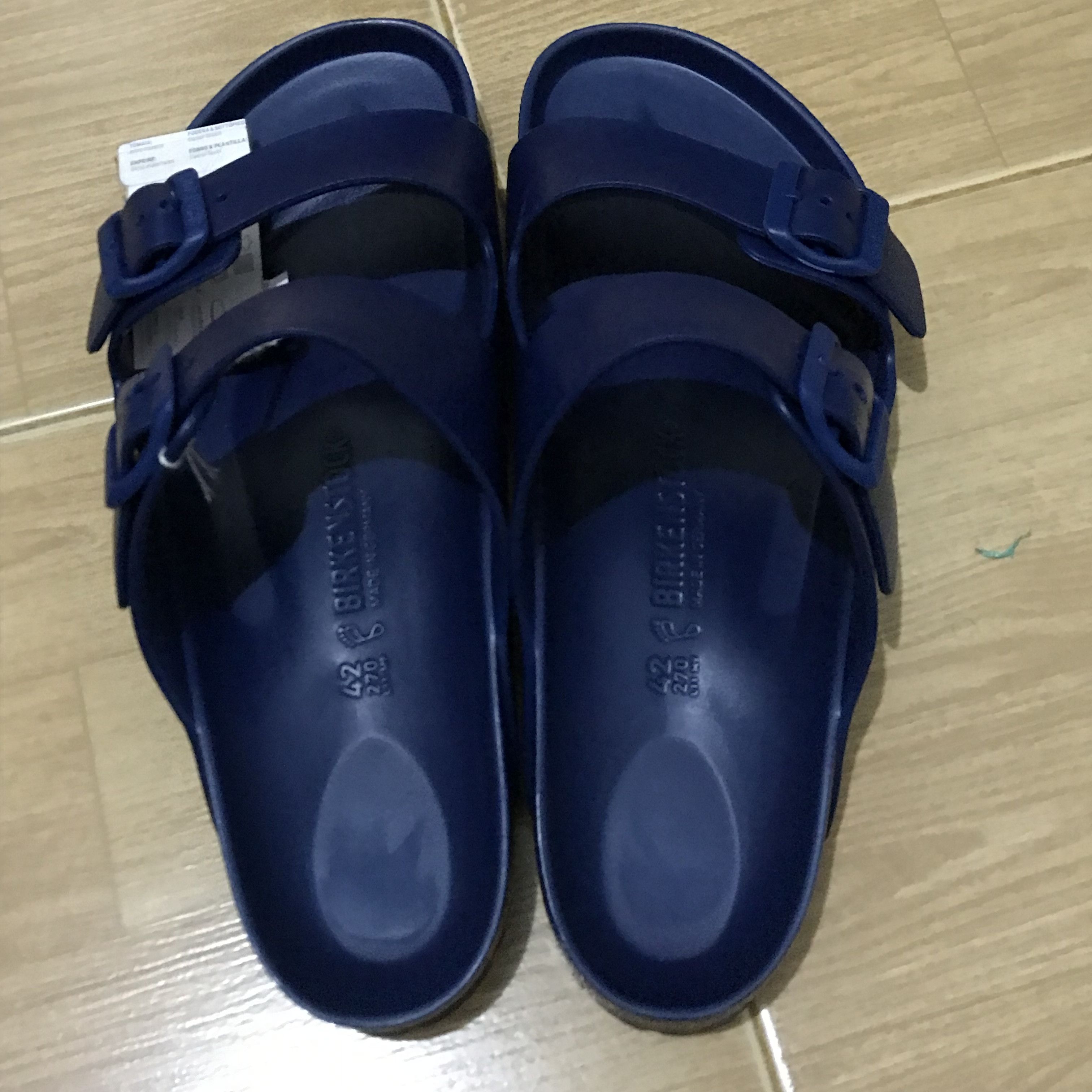 Birkenstock Birkenstock Navy Blue eva Rubber Sole Sandals Two Strap Size US 9 / EU 42 - 2 Thumbnail