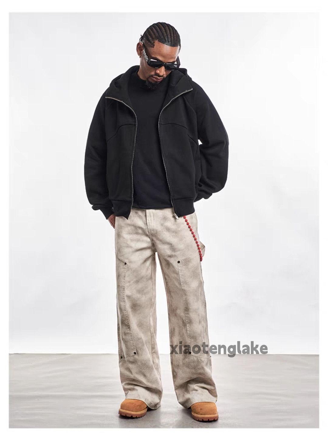 Designer × Japanese Brand × Vintage washed faded loose baggy tie dye carpenter cargo pants Size US 32 / EU 48 - 3 Thumbnail