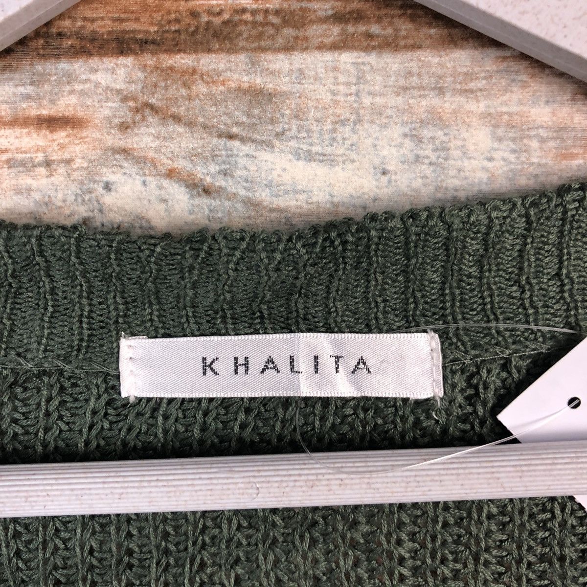 Homespun Knitwear × Japanese Brand Khalita Green Cardigan Knitwear #A1488 Size M / US 6-8 / IT 42-44 - 9 Thumbnail
