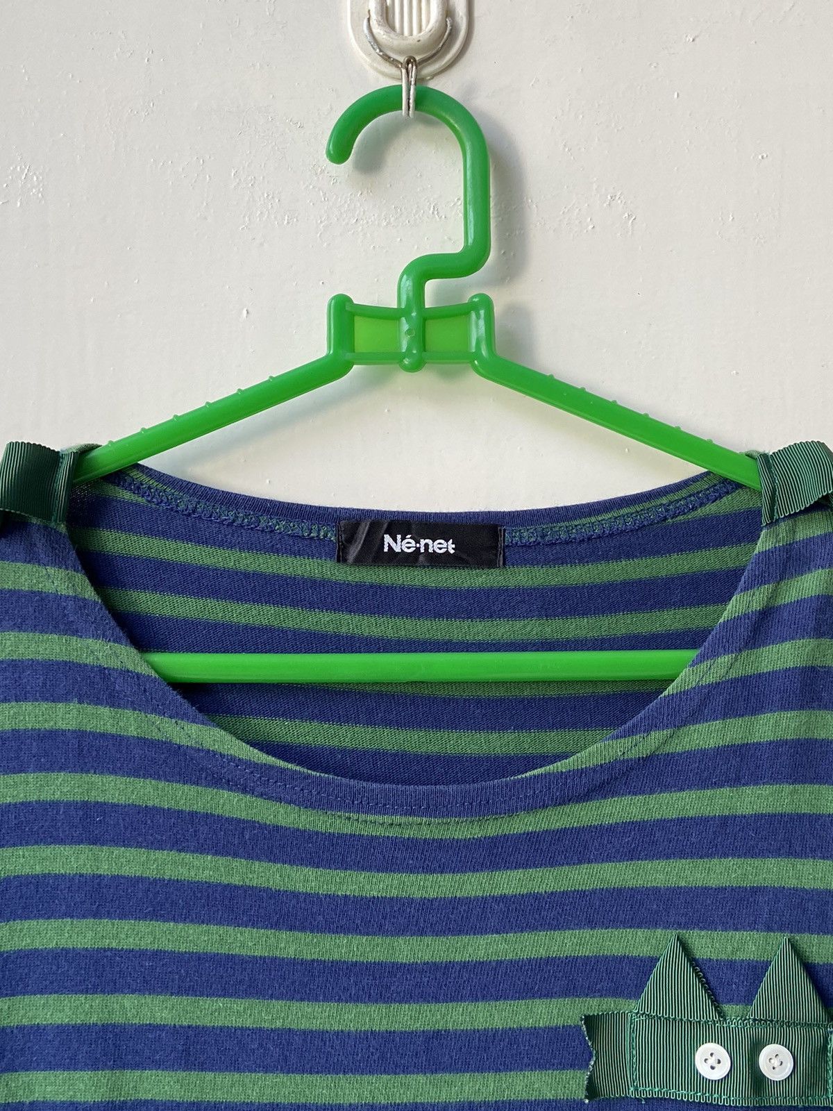 Issey Miyake NE-NET Issey Miyake Striped Long T-shirt/Dress Size US S / EU 44-46 / 1 - 5 Thumbnail