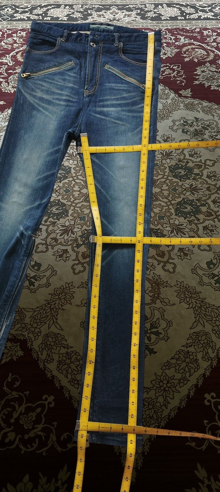 Takahiromiyashita The Soloist. Avantgarde zipper slim jogger biker jeans pants Size US 31 - 12 Thumbnail
