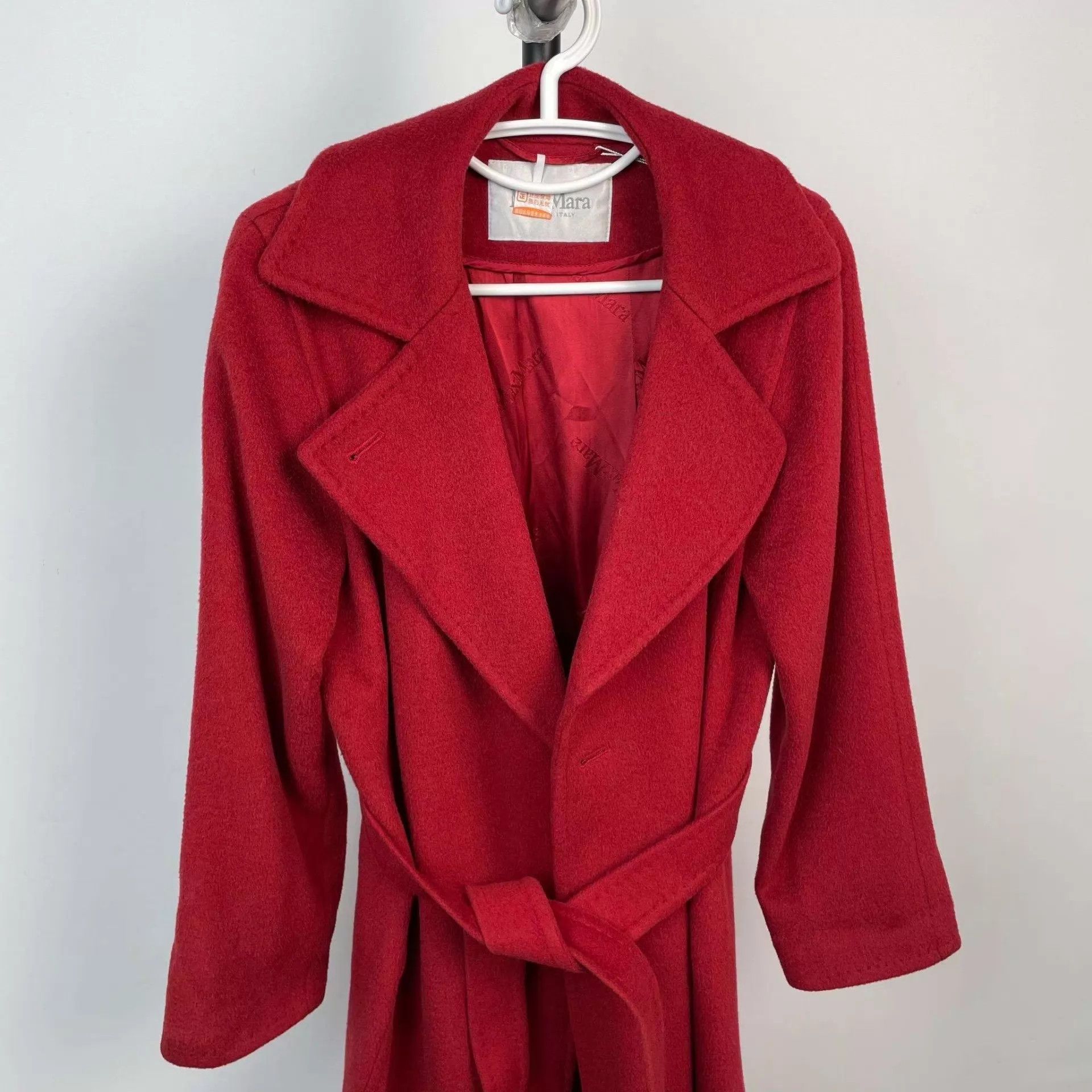 Max Mara MaxMara long red cashmere coat Size XS / US 0-2 / IT 36-38 - 9 Thumbnail
