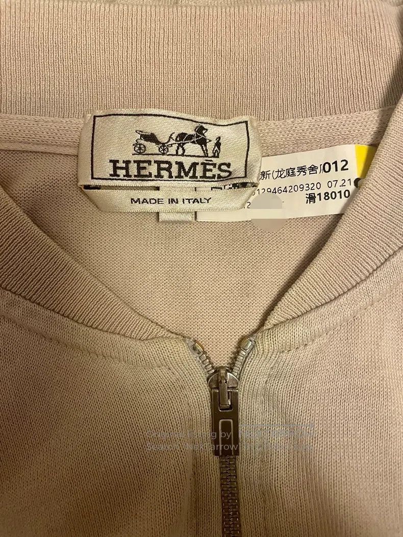 Hermes Hermes Half-zip short-sleeve knitwear Size US L / EU 52-54 / 3 - 4 Thumbnail