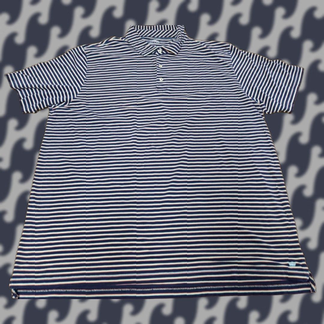 Peter Millar Peter Millar Seaside Polo Shirt Mens 2XL Multicolor Striped Short Sleeve Collared Logo Button Polo Beach Hawaii Tropical Golf Casual Size US XXL / EU 58 / 5 - 1 Thumbnail