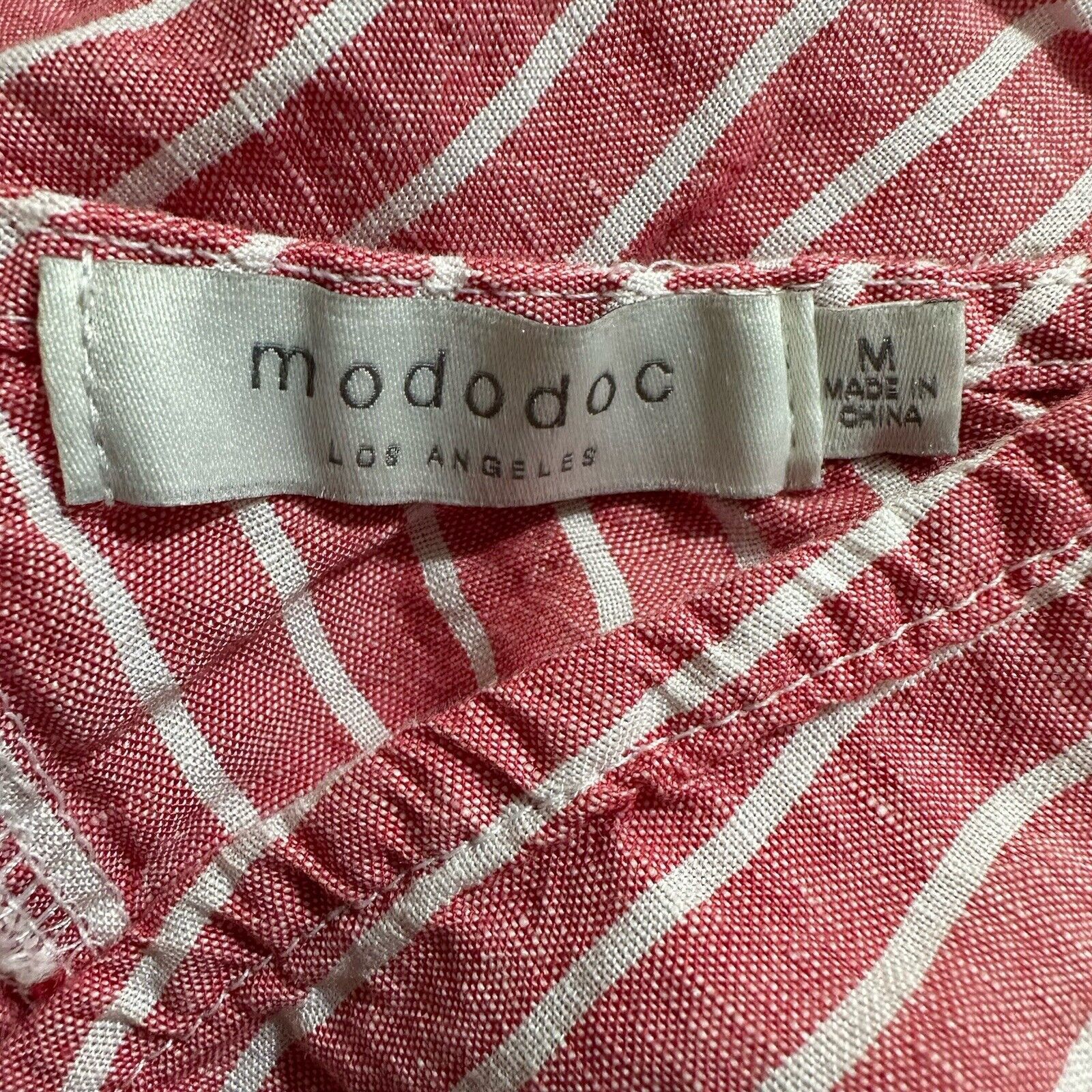 Other Mododoc Medium Linen Blend T Shirt Dress V-Neck Drawstring Size M / US 6-8 / IT 42-44 - 3 Thumbnail