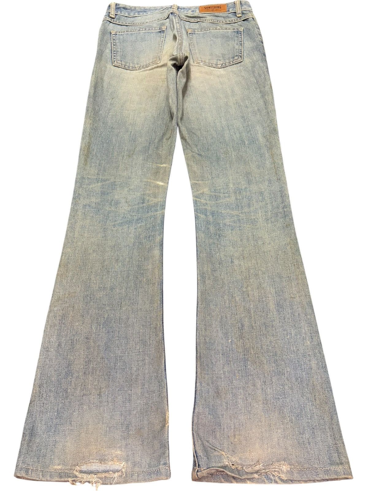 Edwin Vintage Edwin Something Mud Wash Distress Flare Jeans Size 27" / US 4 / IT 40 - 2 Thumbnail