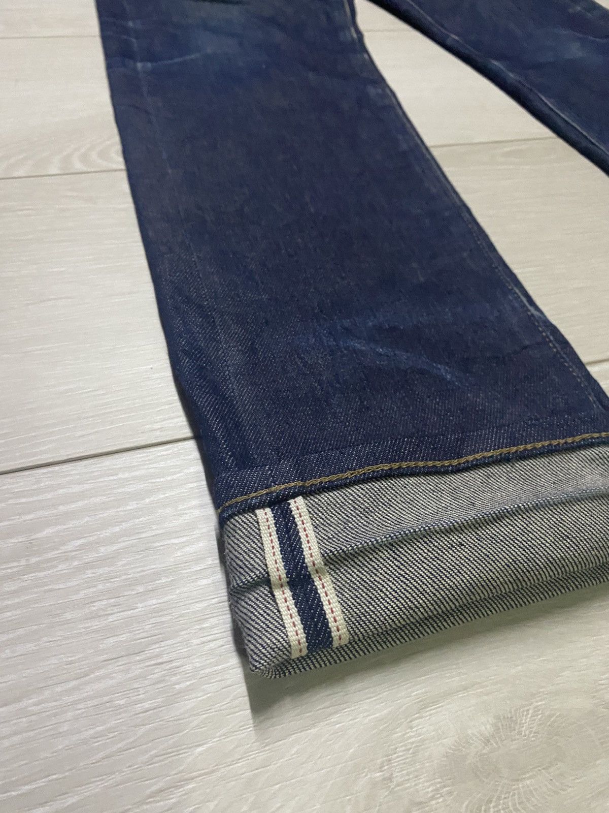Undercover × Uniqlo Vintage Uniqlo Blue Wash Distressed Repair Skinny Jeans Size US 32 / EU 48 - 8 Thumbnail