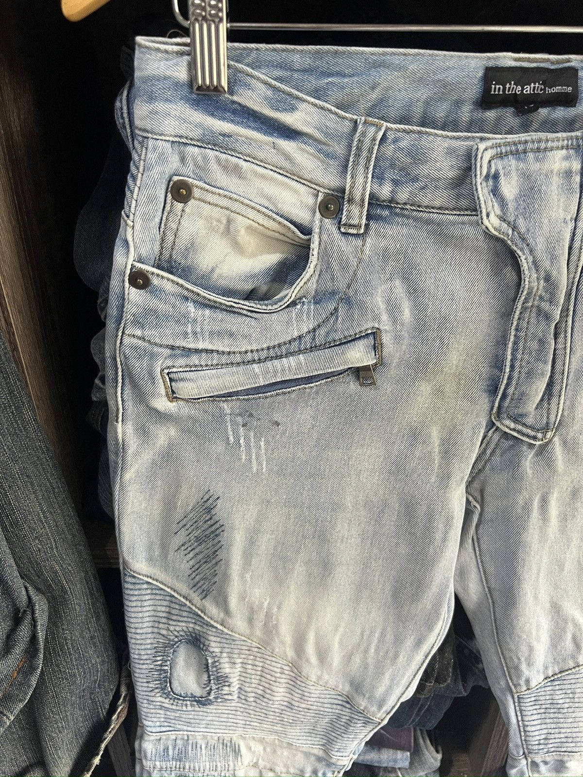 🔥Rare In The Attic Homme Biker Denim