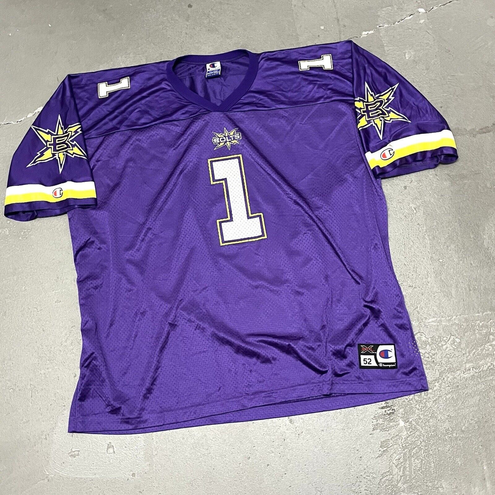 Champion Vintage 2000’s XFL Champion Birmingham Bolts Jersey XXL Size US XXL / EU 58 / 5 - 2 Thumbnail