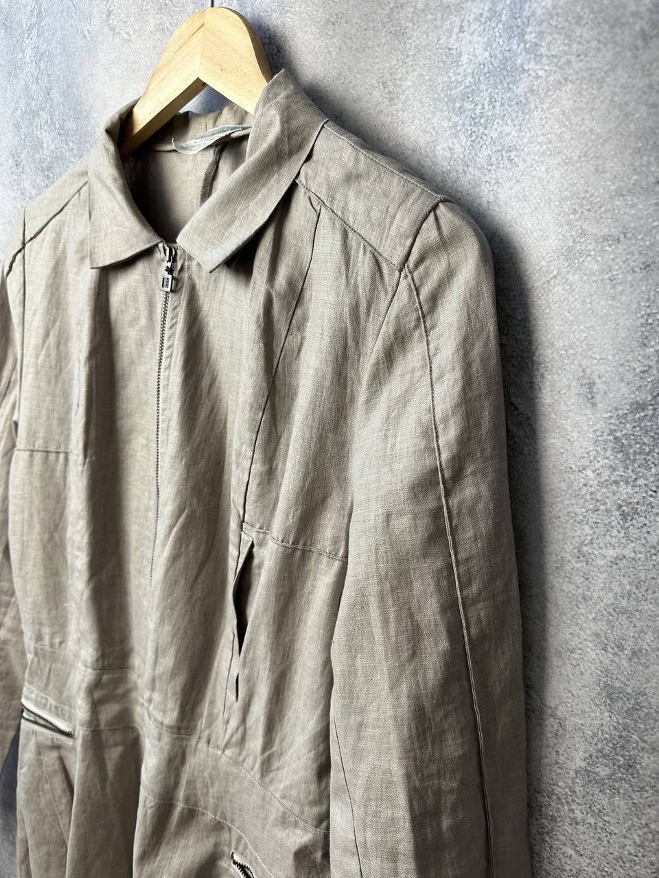Sarah Pacini SARAH PACINI Linen Full Zip Lagenlook Jacket Blazer Coat Size M / US 6-8 / IT 42-44 - 5 Thumbnail