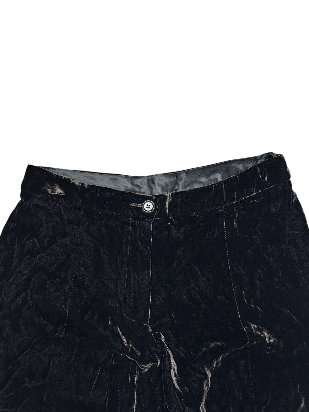 Moschino 90s Velour Bow Detail Shorts Size 27" / US 4 / IT 40 - 2 Thumbnail