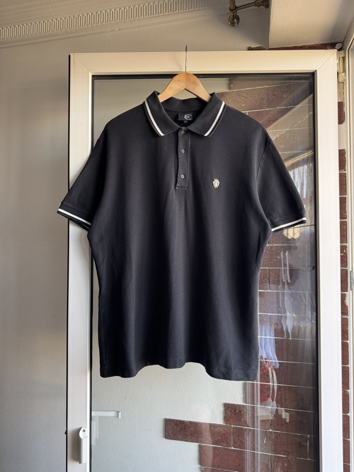 Just Cavalli Just Cavalli Black Polo Tshirt Old Money Size US XL / EU 56 / 4 - 1 Thumbnail