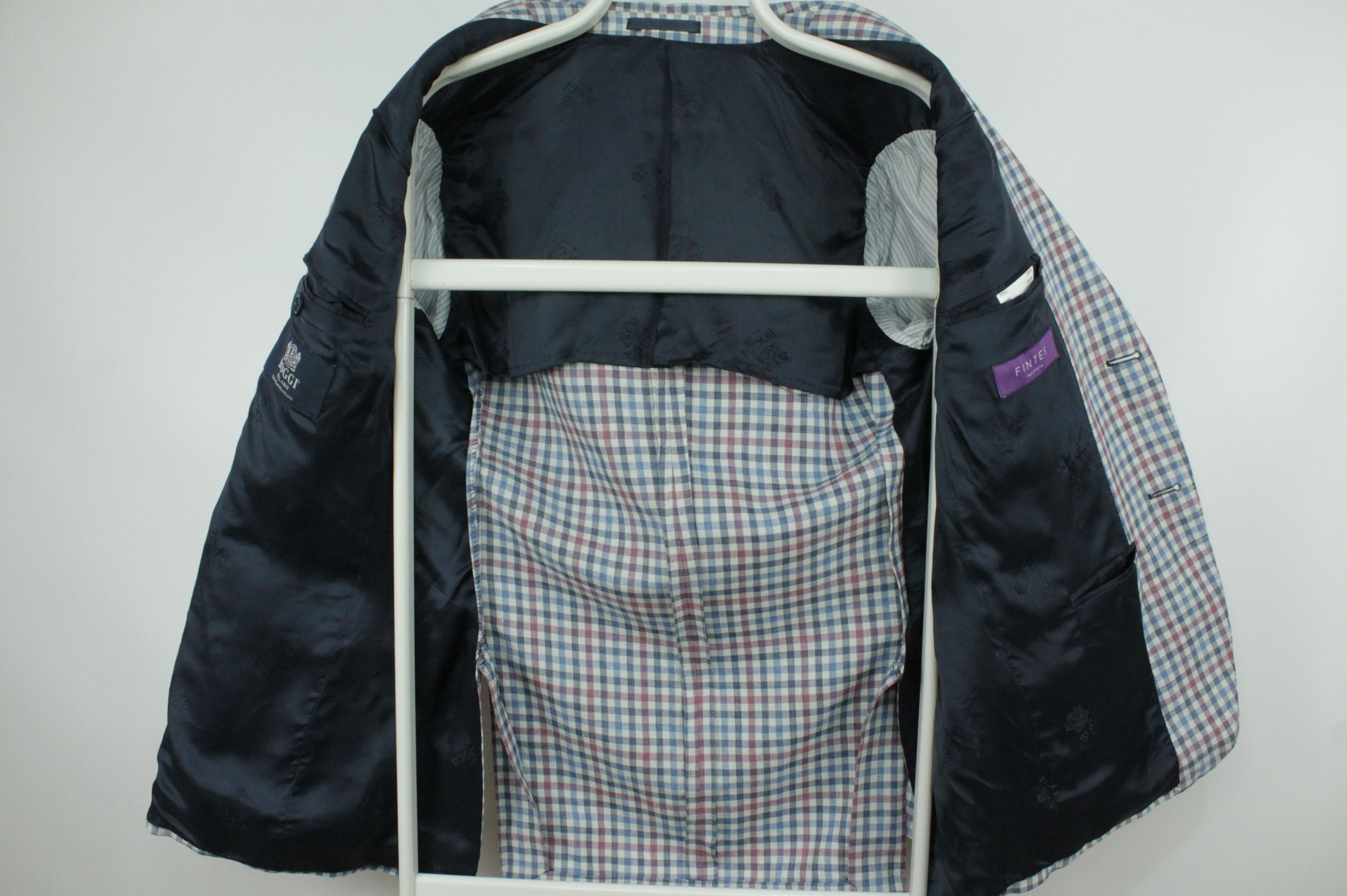 Boggi Boggi Milano Linen Wool Gingham Sport Coat Blazer Men's Size US M / EU 48-50 / 2 - 7 Thumbnail