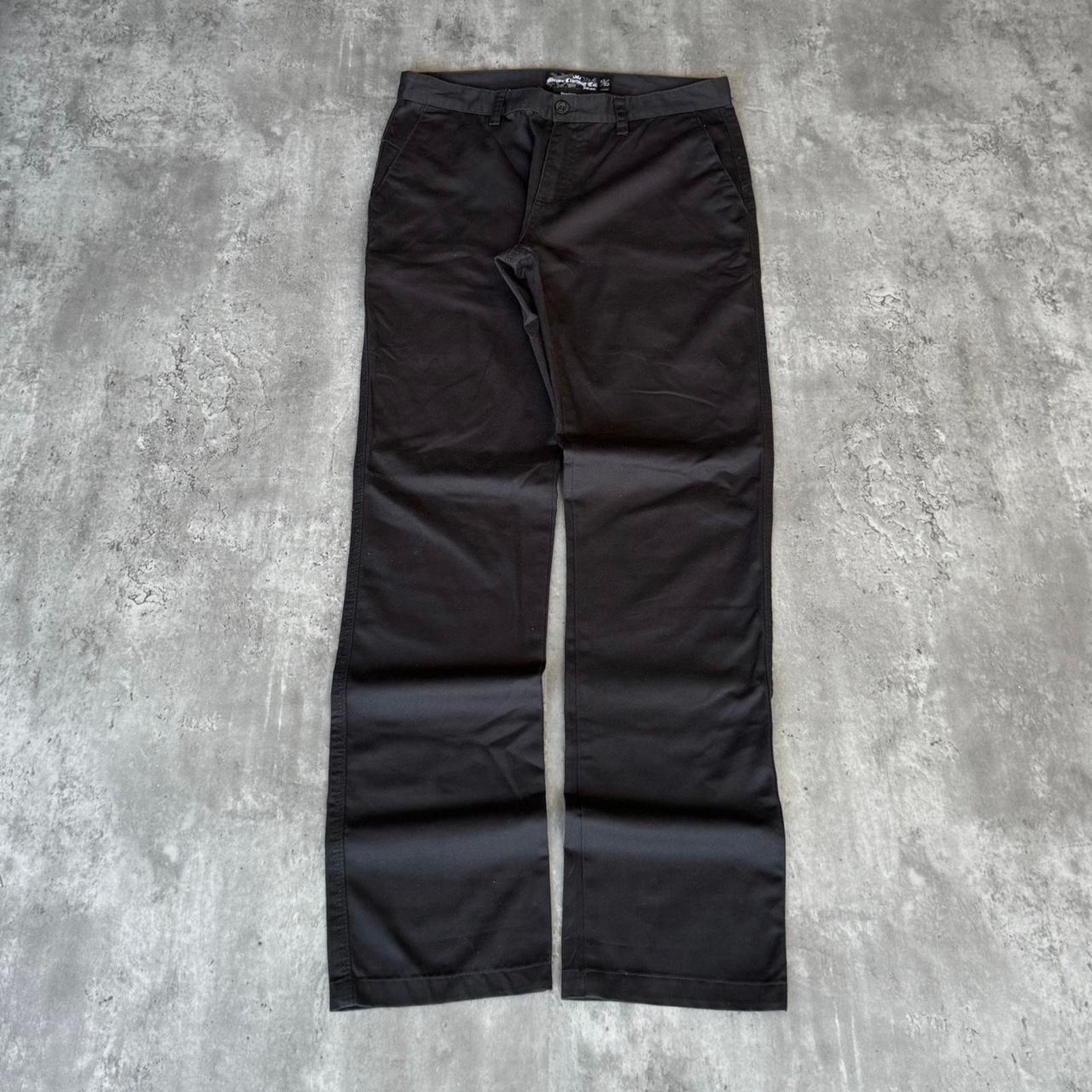 Japanese Brand × Vintage Vintage Y2K Black Casual Chino Embroidered Skinny Fit Pants Size US 32 / EU 48 - 1 Thumbnail