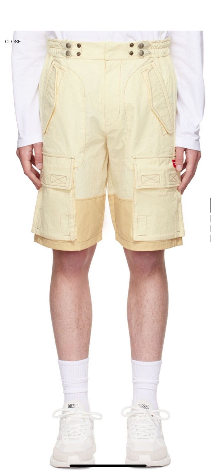 Diesel Diesel Off-White P-Glary Shorts Size US 36 / EU 52 - 5 Thumbnail