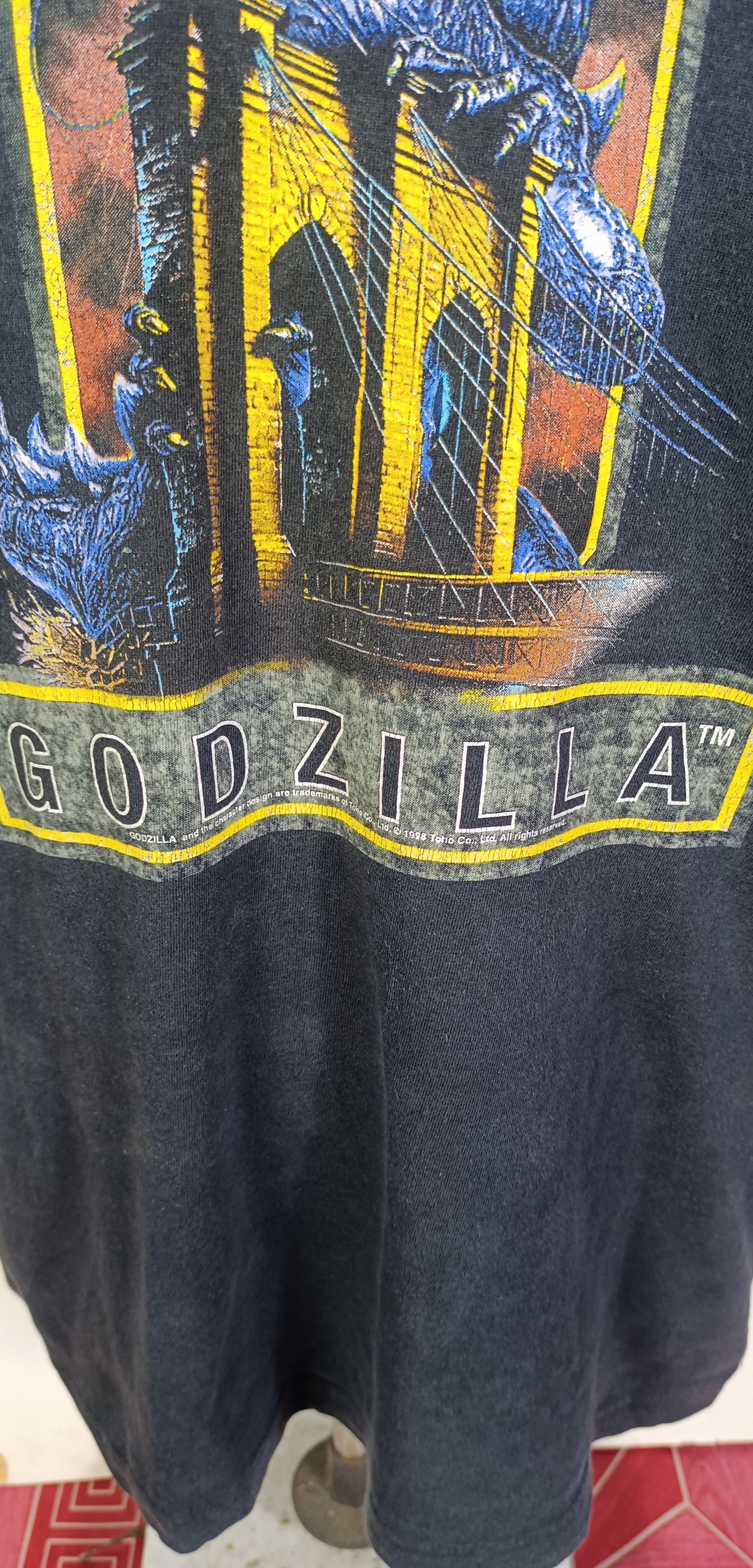 Vintage RARE🔥 Vintage Movie Godzilla 1998 Size US L / EU 52-54 / 3 - 2 Thumbnail