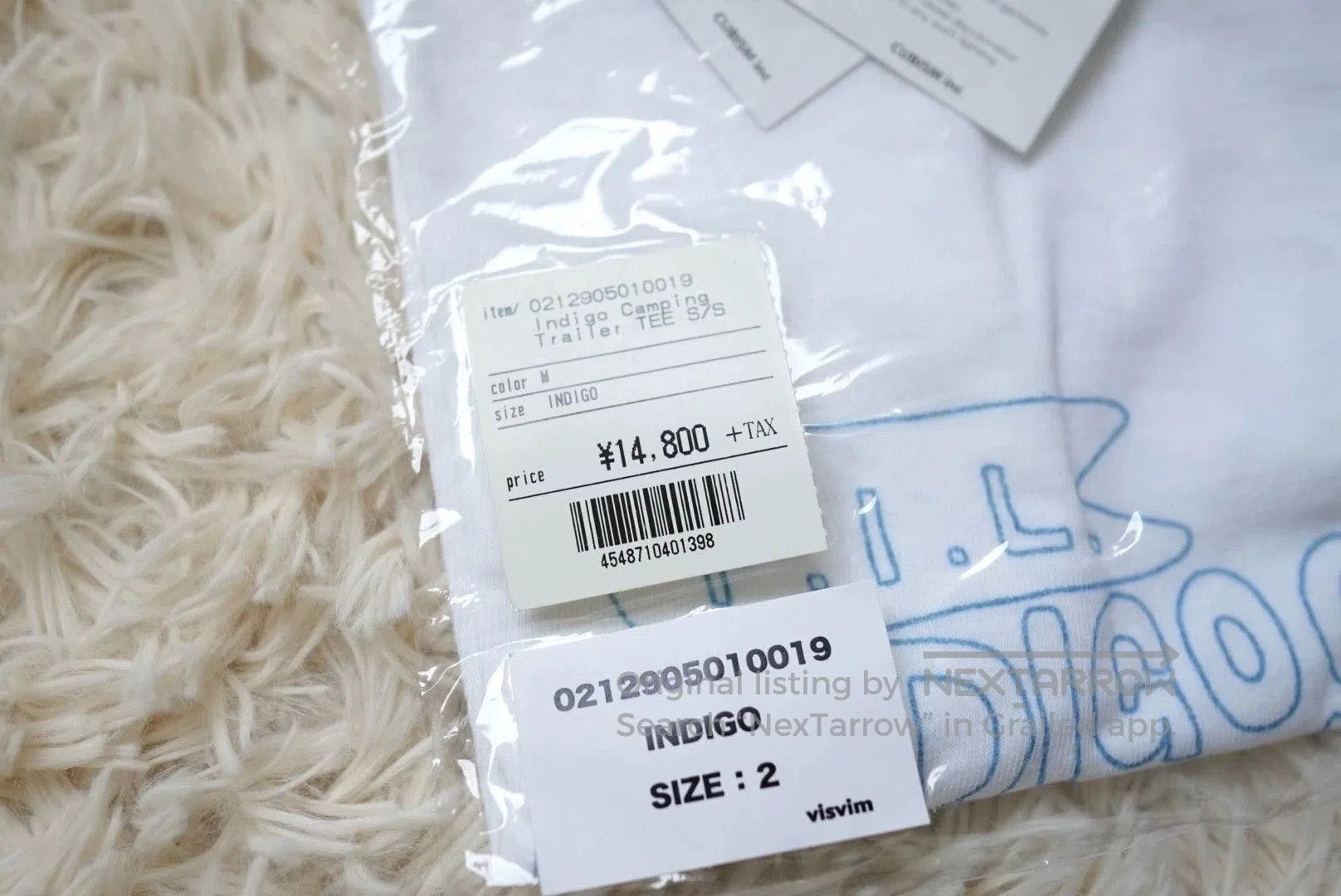 Visvim Indigo Camping Print Short Sleeve Tee. Size US M / EU 48-50 / 2 - 7 Thumbnail