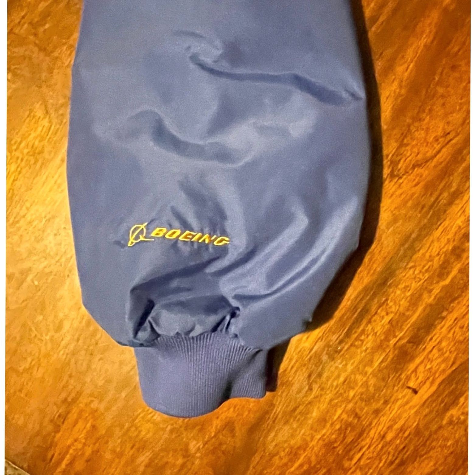 Vintage VINTAGE Harvard Square HSQ Boeing Windbreaker Jacket Mens XL Blue Full Zip Lined Pockets Embroidered Zipper Size US XL / EU 56 / 4 - 5 Thumbnail