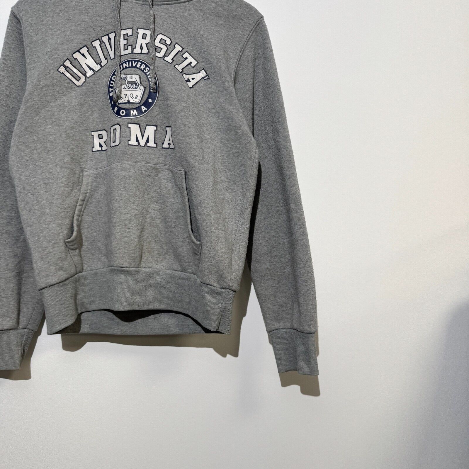 Vintage Vintage Unisex Gray Cotton Hoodie Size S University of Roma Size US S / EU 44-46 / 1 - 3 Thumbnail