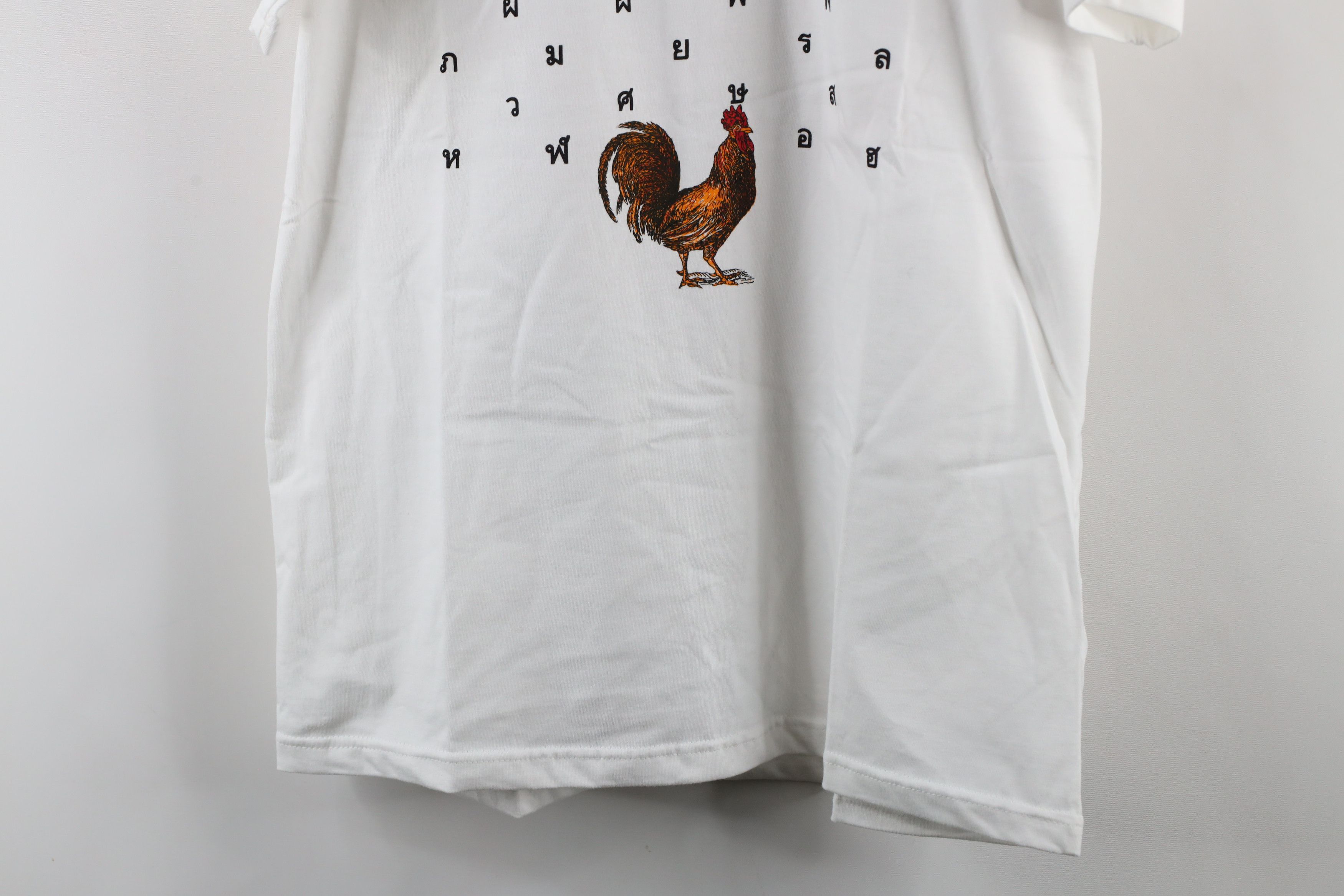Vintage Vintage 90s Streetwear Rooster Chicken T-Shirt White Cotton Size US L / EU 52-54 / 3 - 3 Thumbnail