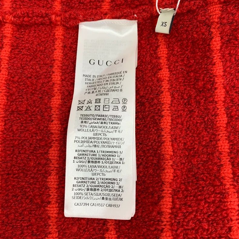 Gucci GucciRed bow wool long-sleeved braided cardigan jacket 2503 Size XS / US 0-2 / IT 36-38 - 6 Thumbnail