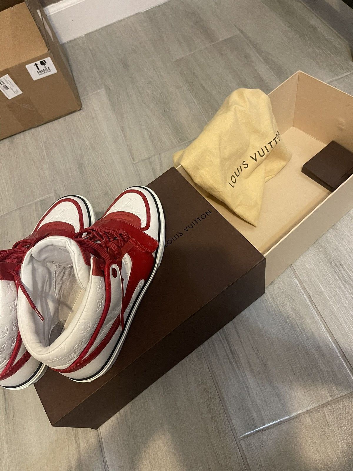 Louis Vuitton 2009 LOUIS VUITTON Calfskin Patent Tower High Top Sneakers Size US 8.5 / EU 41-42 - 8 Thumbnail