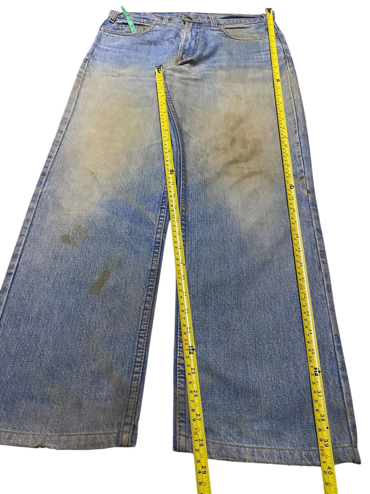 Levi's Vintage Levis 502 80s Mud Wash Distressed Loose Jeans Size US 33 - 15 Thumbnail