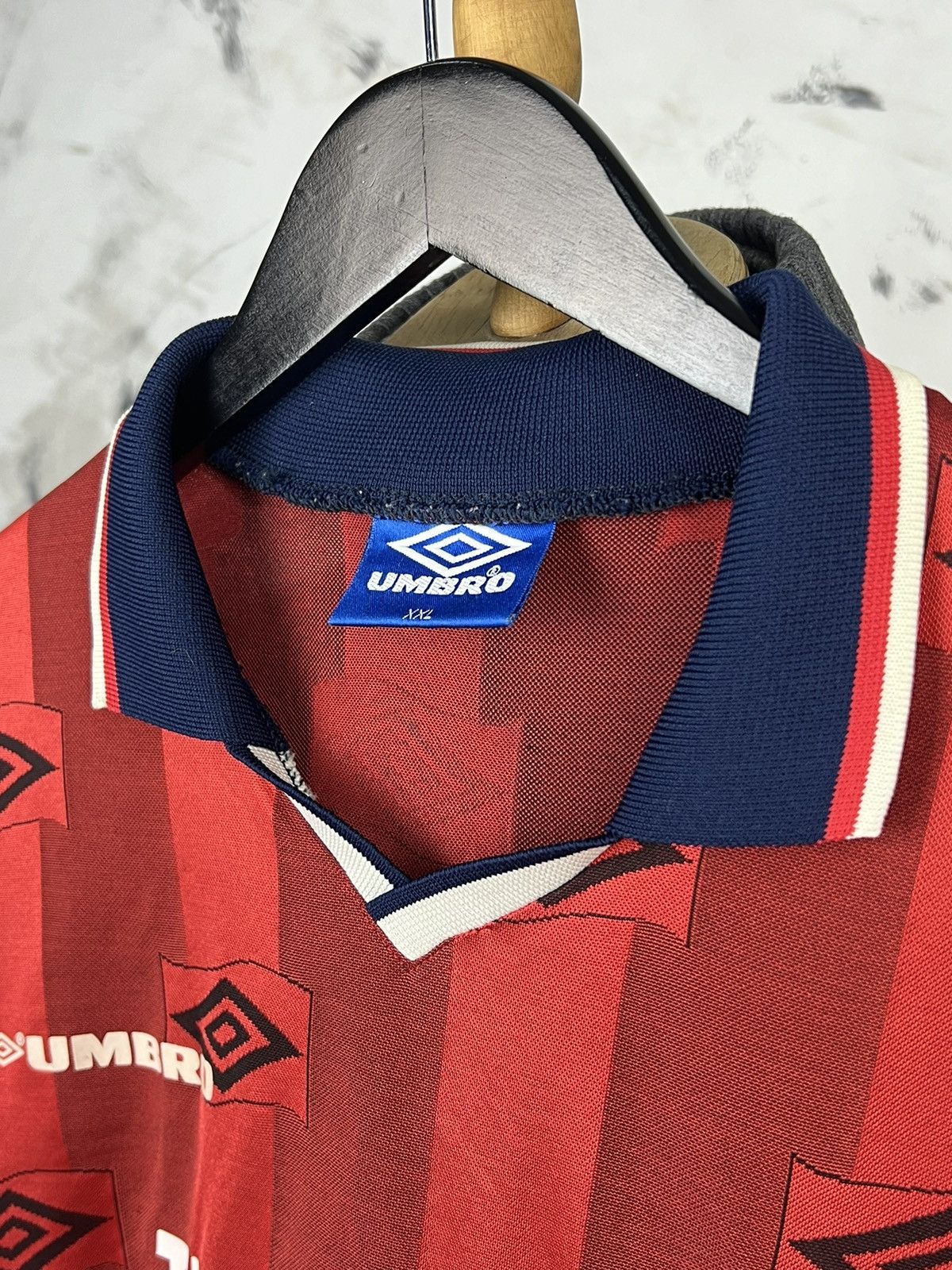Umbro Vintage Umbro Long Sleeve Football Jersey 10 Size XL - XXL Size US XXL / EU 58 / 5 - 7 Thumbnail