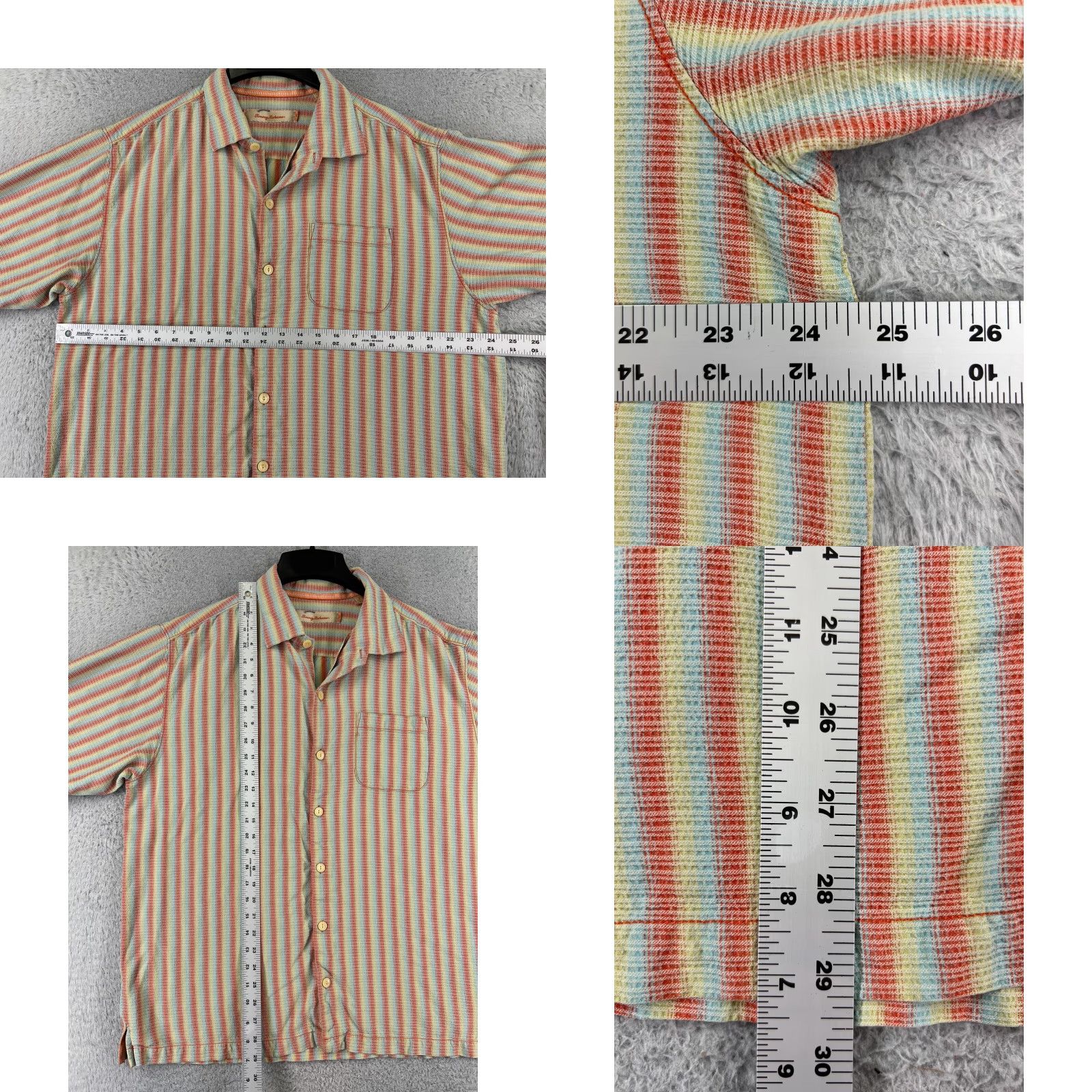 Tommy Bahama Tommy Bahama Shirt Men XL Red Blue Stripe 100% Silk Button Up Camp Hawaiian Aloha Beach Resort Casual Size US XL / EU 56 / 4 - 8 Thumbnail