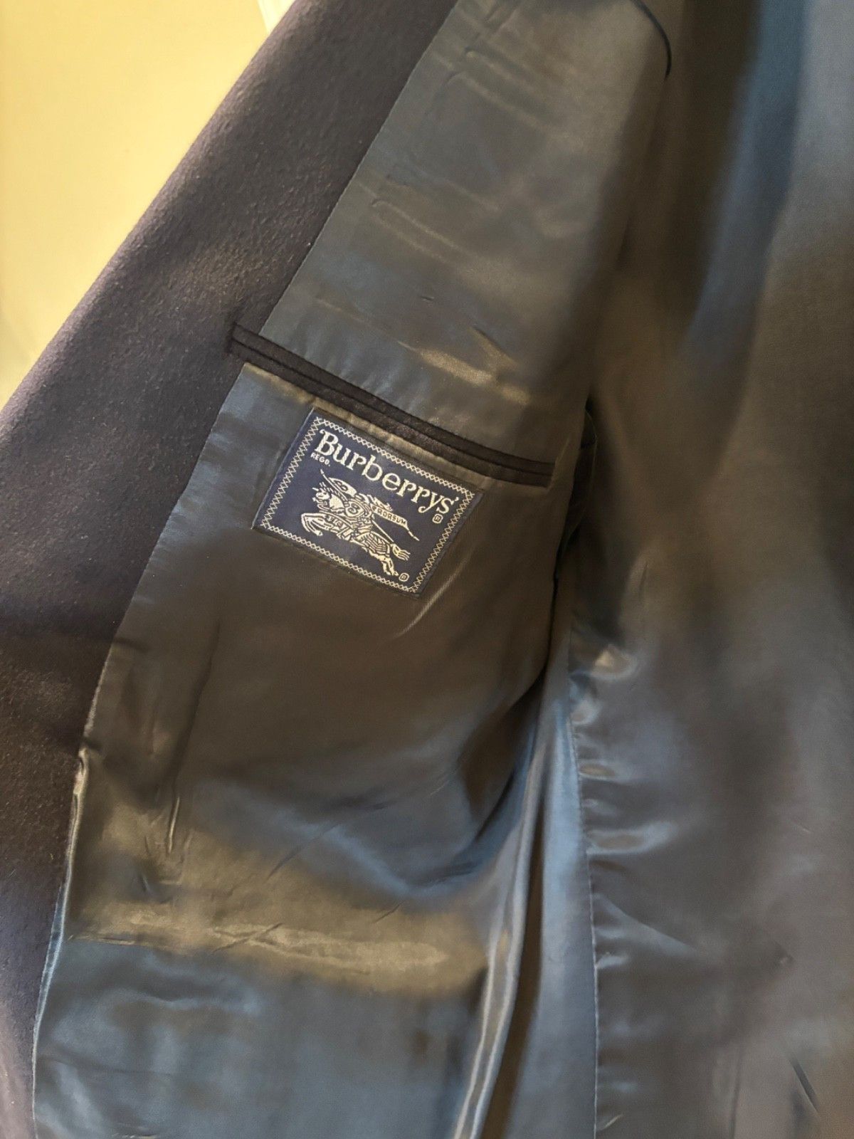 Burberry 90s 'Burberrys' 100% Cashmere Blazer Navy Blue 44L Size 44L - 5 Thumbnail