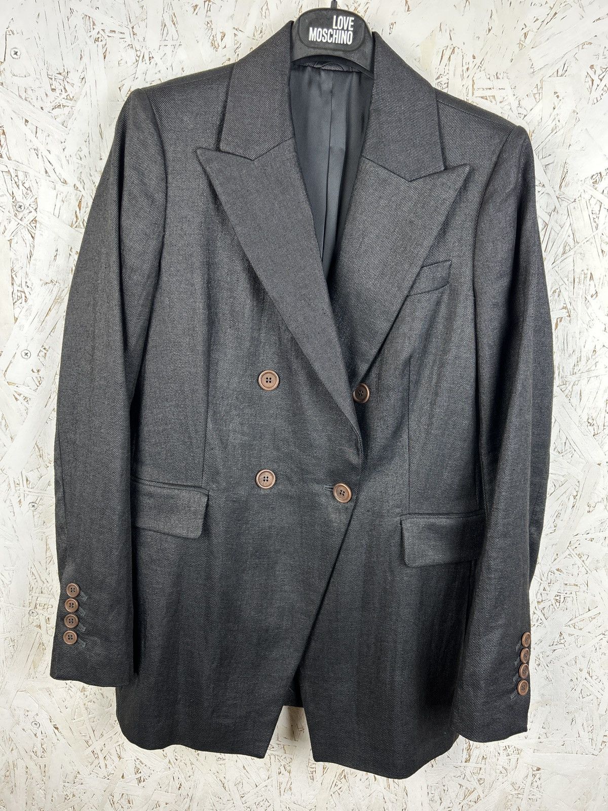 Brunello Cucinelli Brunello Cucinelli Lino Waxed Blazer Jacket Size S / US 4 / IT 40 - 1 Thumbnail