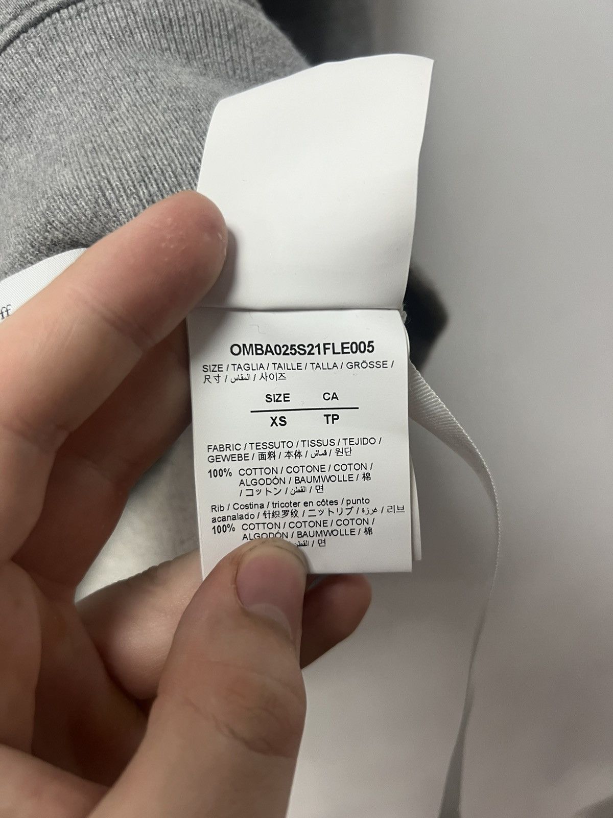 Off-White Off White Sweatshirt Big Logo Size S Gray Men Size US S / EU 44-46 / 1 - 15 Thumbnail