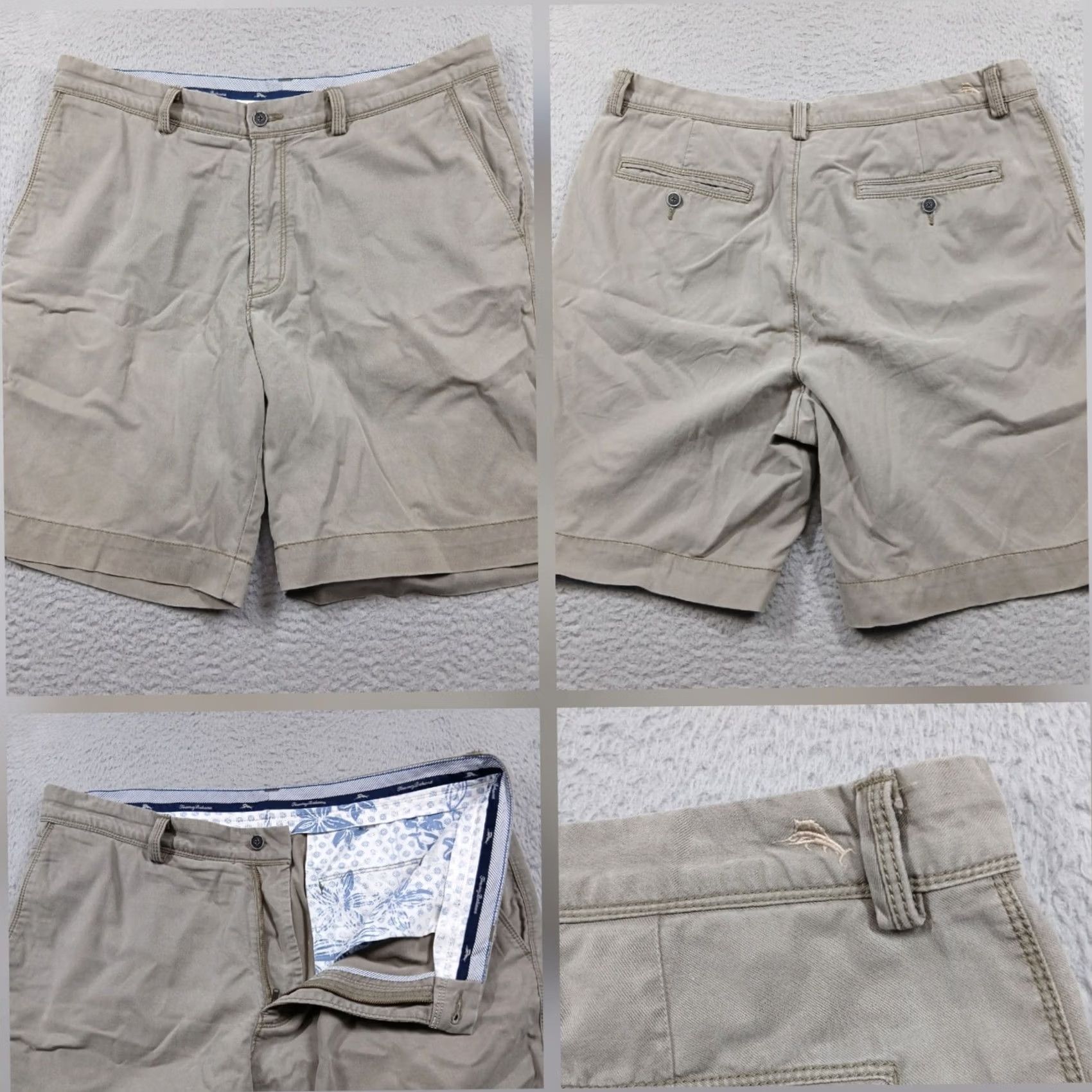 Tommy Bahama Tommy Bahama Mens Chino Shorts Size 35 Tan Cotton Blend EUC Size US 35 - 2 Thumbnail